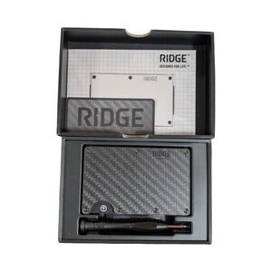 Nn9O The Ridge RFID Blocking Wallet with Cash Strap Carbon Fiber 3k OPEN BOX